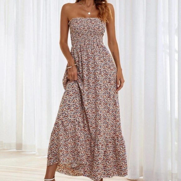 Boho floral print tube dress - Picture 5 of 5